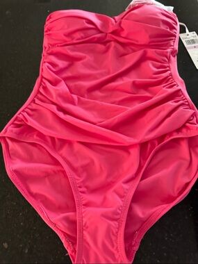 Anne Cole Hot Pink One-Piece Swimsuit